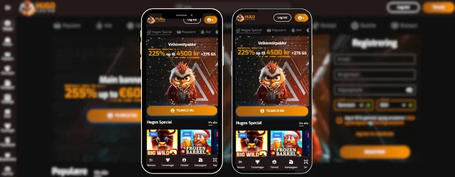 Hugo Casino app-skærmbillede